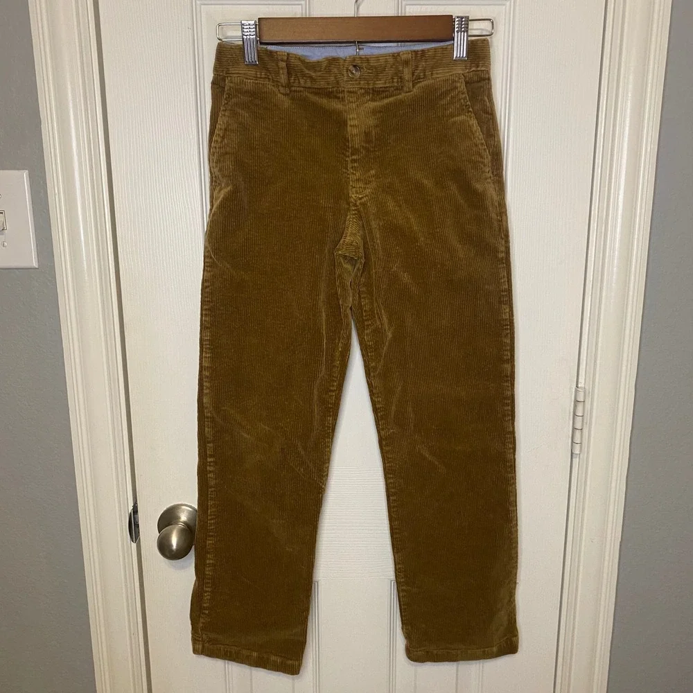 Polo Ralph Lauren Boys Brown Corduroy Pants Size 12 Straight Leg Adjustable